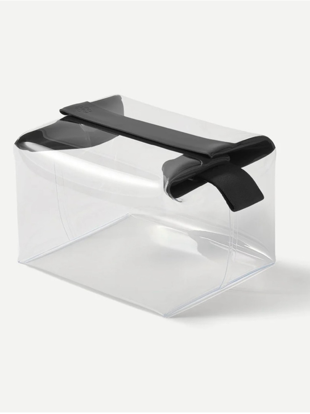 Cadence Large Parcel Tavel Makeup Case Black Ink and Clear New In Box
